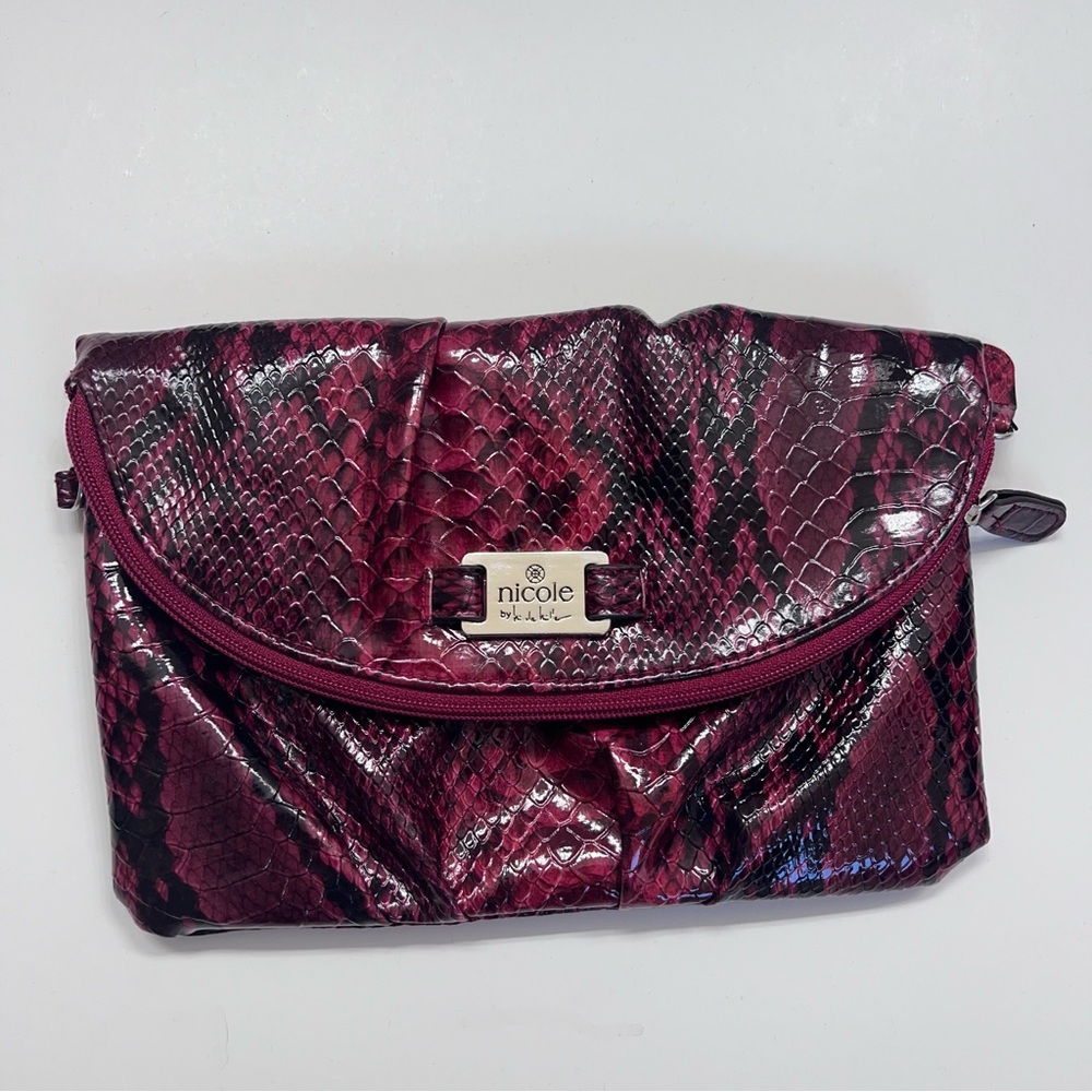 Nicole by Nicole Miller Cranberry Snake Print Cluth